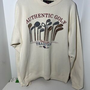 Vintage gault sand authentic golf crewneck